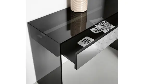 Consola 1 cajón cristal Gotham Tonelli