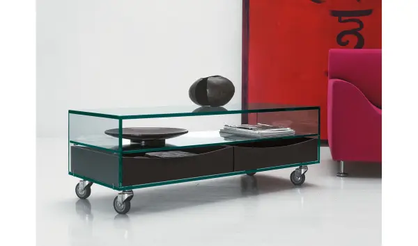 Mueble tv cristal Como basso Tonelli