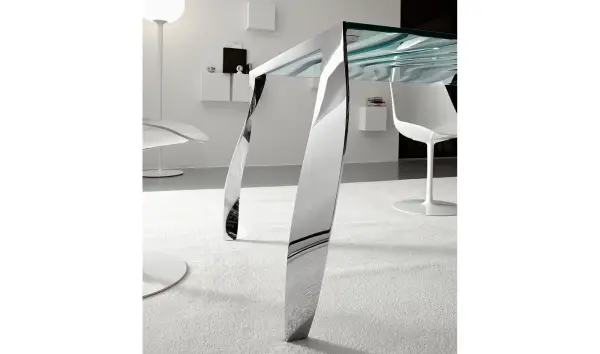 Mesa de comedor cristal Luz de luna Tonelli