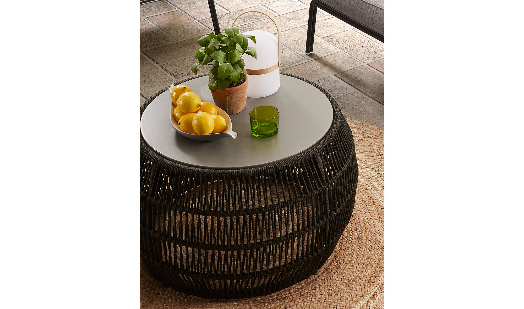 Mesa de centro cuerda de jardín Grapom