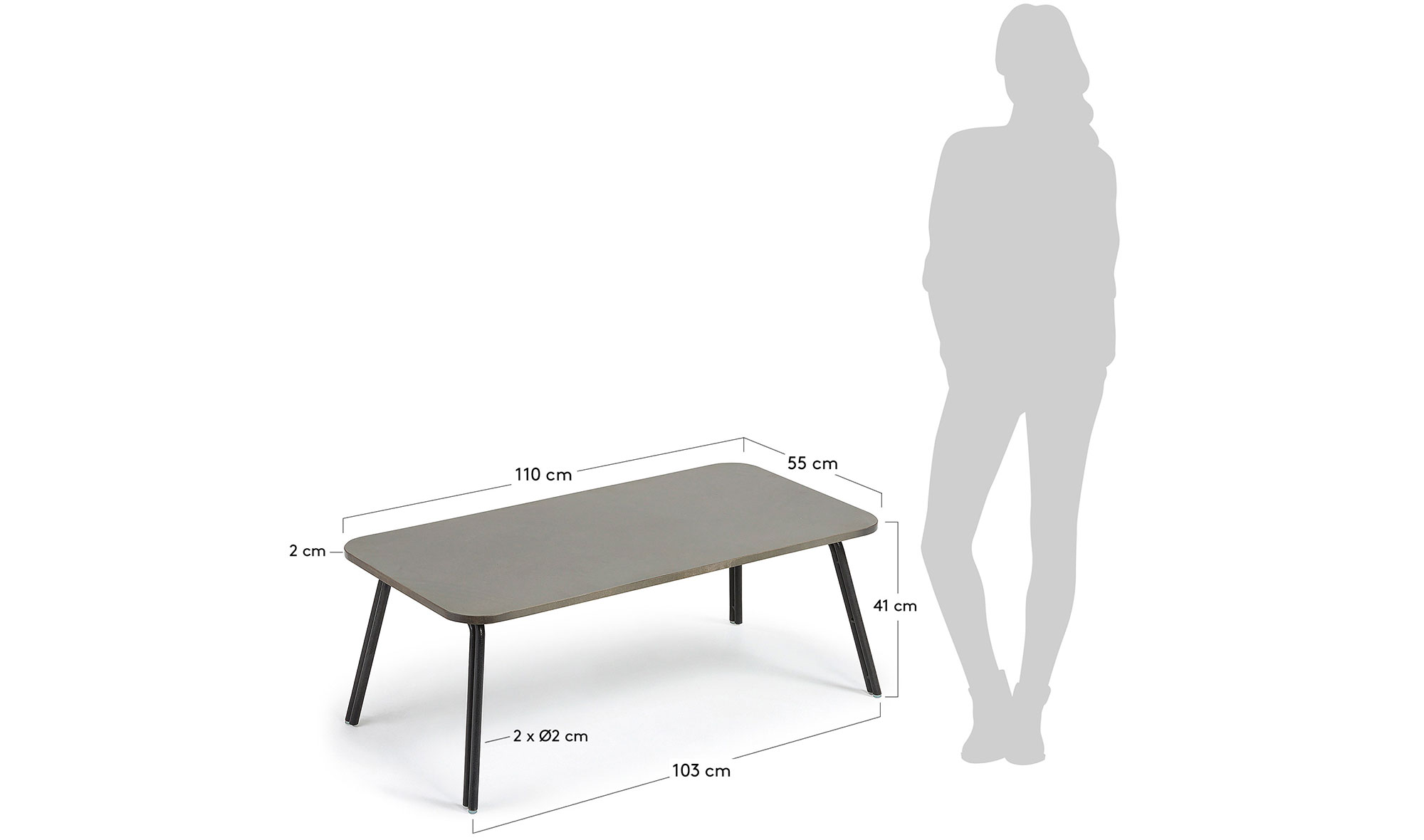 Mesa de centro microcemento Tucson