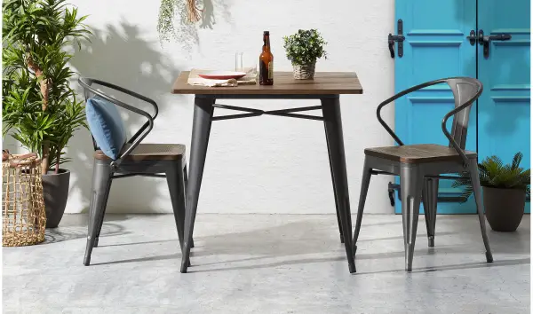 Mesa comedor cuadrada industrial Bulima