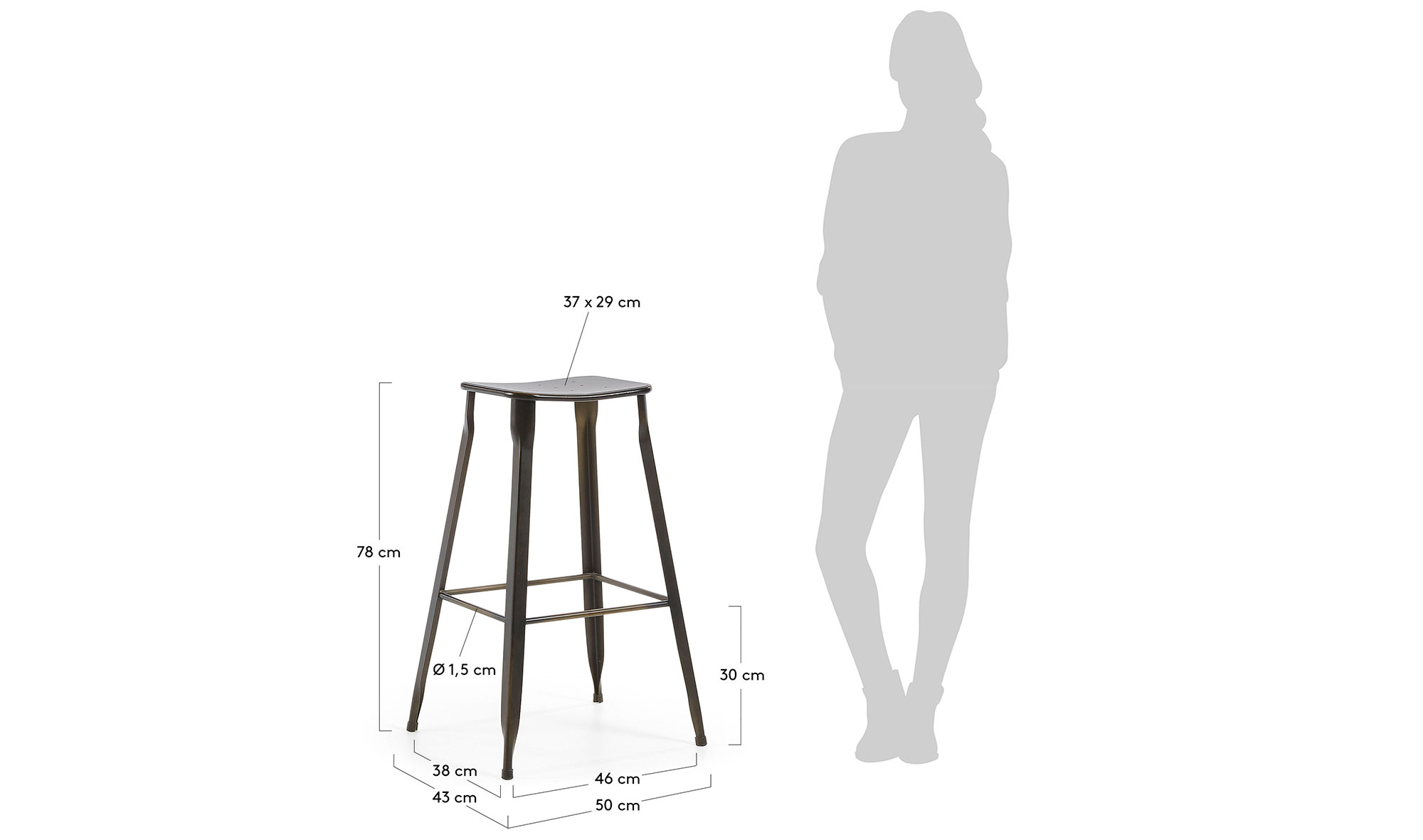 Taburete industrial Tiglo