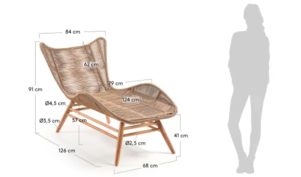 Chaise longue de jardín Zabel