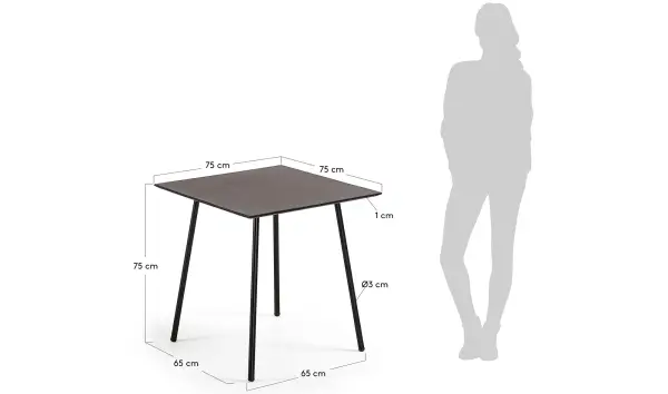 Mesa de comedor cuadrada cemento Ulri