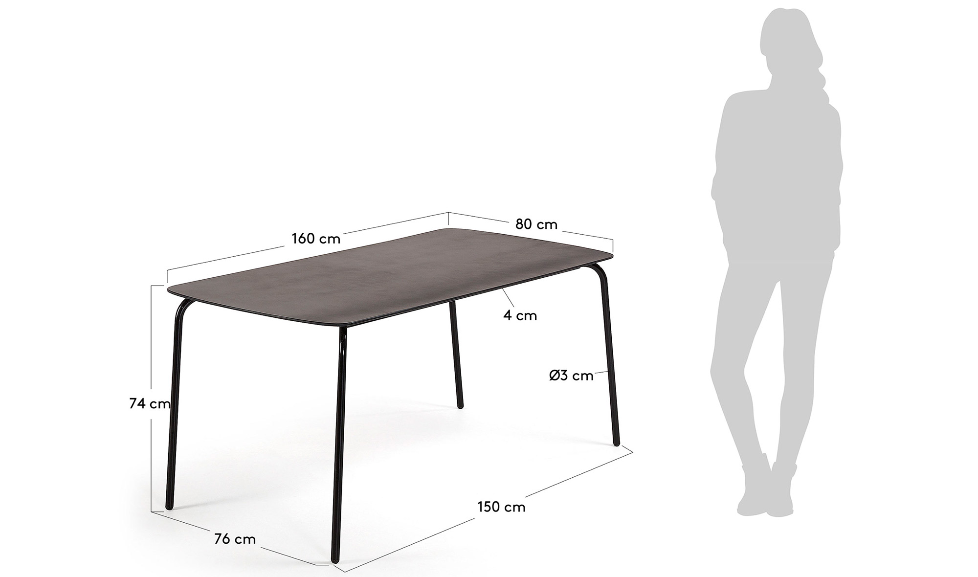 Mesa de comedor cemento Tramer