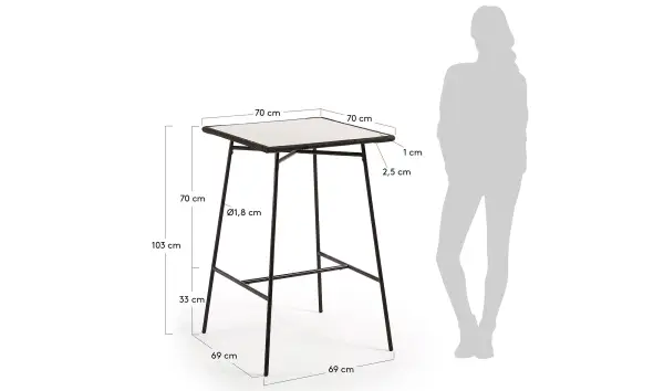 Mesa bar de jardín Ferman