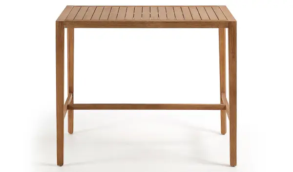 Mesa bar eucalipto patina blanca Bileci