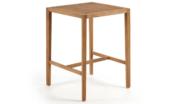 Mesa bar eucalipto patina blanca Bileci