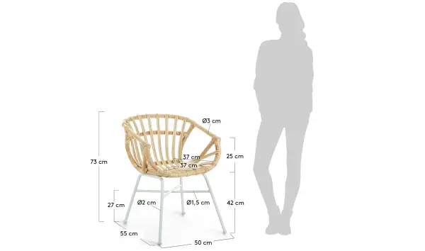 Sillón ratán de jardín Tanson