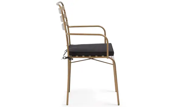 Silla metal dorado Akula
