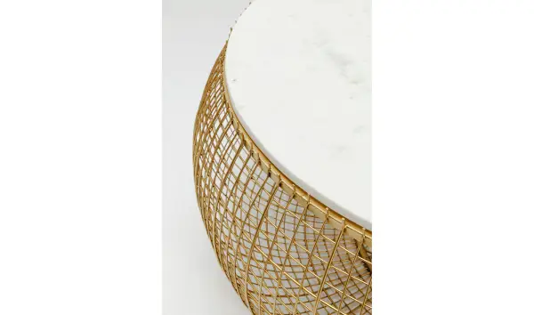 mesa centro vintage marmol y oro