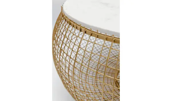 mesa centro vintage marmol y oro