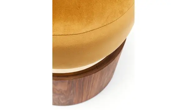 Taburete lilly vintage mostaza acero