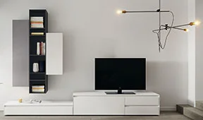 Mueble tv blanco lacado Naica Mueble tv blanco lacado Naica