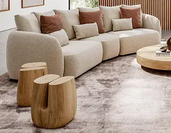 Sofá modular 3 plazas curvo Togo party