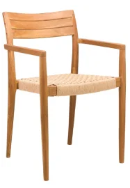 Silla madera teka y cuerda natural Silla madera teka y cuerda natural