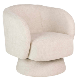 Sillon chenilla biege alba giratoria