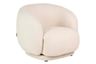 Sillón boucle beige luna giratoria Sillón boucle beige luna giratoria