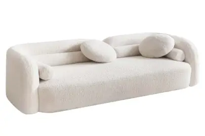 Sofá chenilla  beige Omaha 