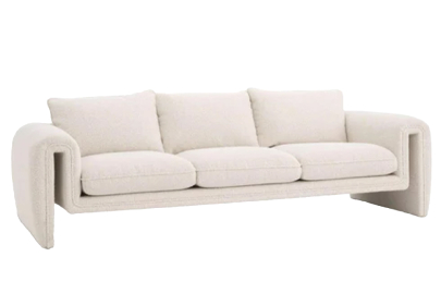 Sofá chenilla beige Yuma 