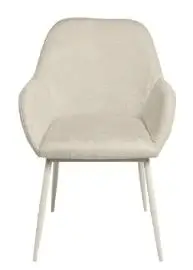 Silla metal blanco beige Isabella