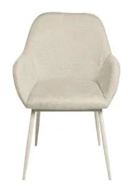Silla metal blanco beige Isabella