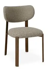 Silla madera nogal taupe Rumi