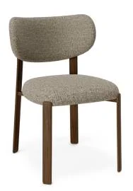 Silla madera nogal taupe Rumi