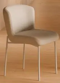Silla metal blanco beige Zoey