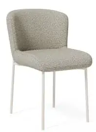 Silla metal blanco taupe Zoey