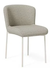 Silla metal blanco taupe Zoey