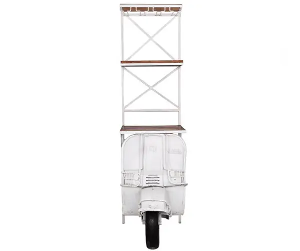 Mueble botellero forja frontal Vespa.