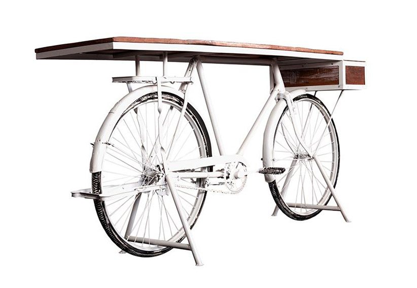 Consola base bicicleta blanca Kalbe