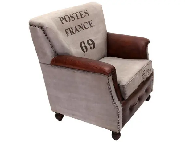 Butaca piel textil Manis