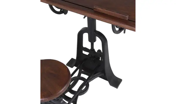 Mesa de escritorio con taburete industrial Pipa