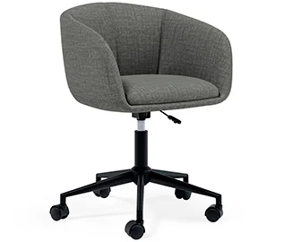Silla de oficina giratoria tapizada gris oscuro Zonari Silla de oficina giratoria tapizada gris oscuro Zonari