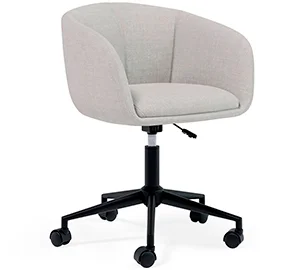 Silla de oficina giratoria tapizada gris claro Zonari Silla de oficina giratoria tapizada gris claro Zonari