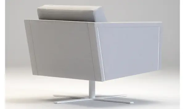 Sillón giratorio metal pintado Afrika