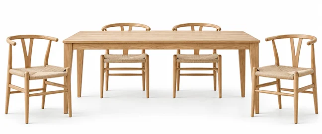 Mesa de comedor fija nórdica Sapporo