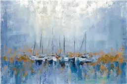 Cuadro canvas boats in the harbor