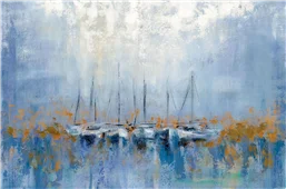 Cuadro canvas boats in the harbor
