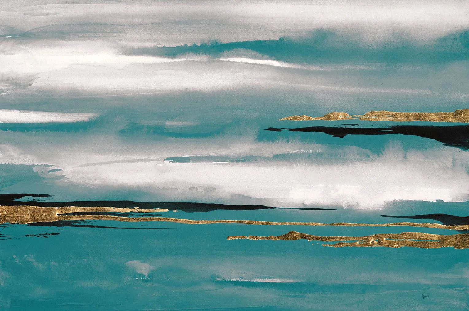 Cuadro canvas gilded storm