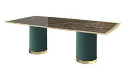 Mesa de comedor cerámica con pies cilindrícos Smooth