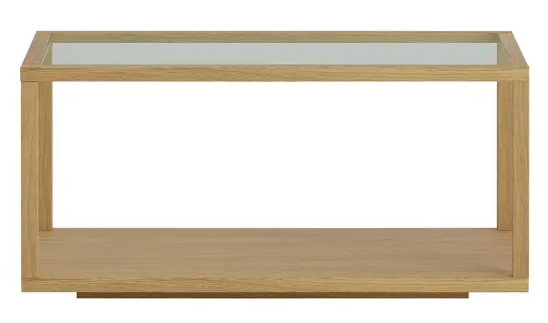 Mesa de centro con estante roble nórdica Osaka