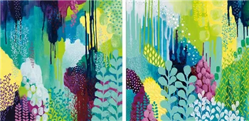 Pareja cuadros jewel forest
