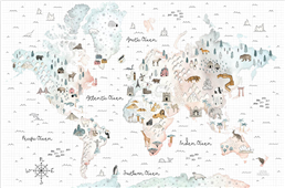 Cuadro canvas world traveler