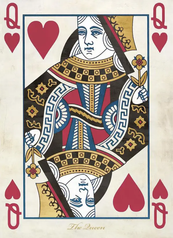 Cuadro canvas queen of hearts