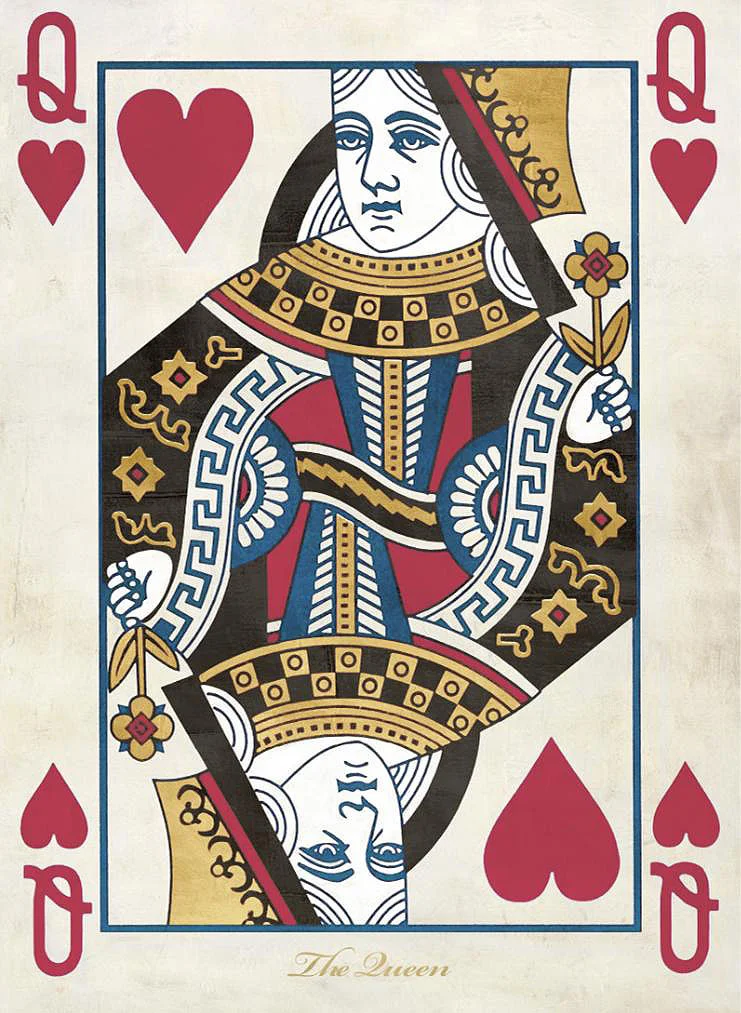 Cuadro canvas queen of hearts