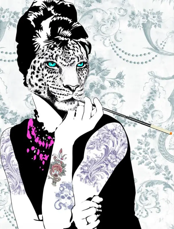 Cuadro canvas smoking diva